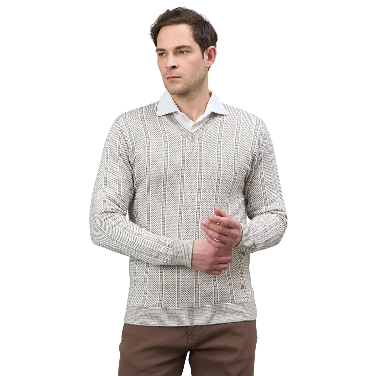 Duke Urban Men Full Sleeve V Neck Regular Sweater (SDS2411) - Image 9